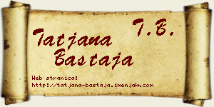 Tatjana Bastaja vizit kartica